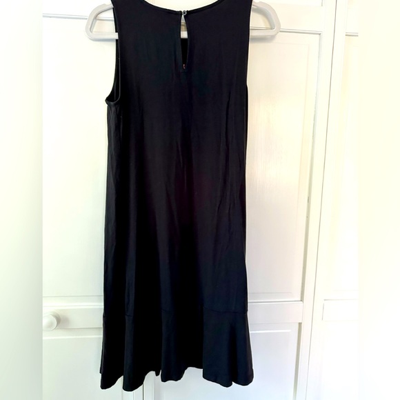 🎉HP🎉LOFT Embroidered Black Sleeveless Dress - Picture 3 of 5